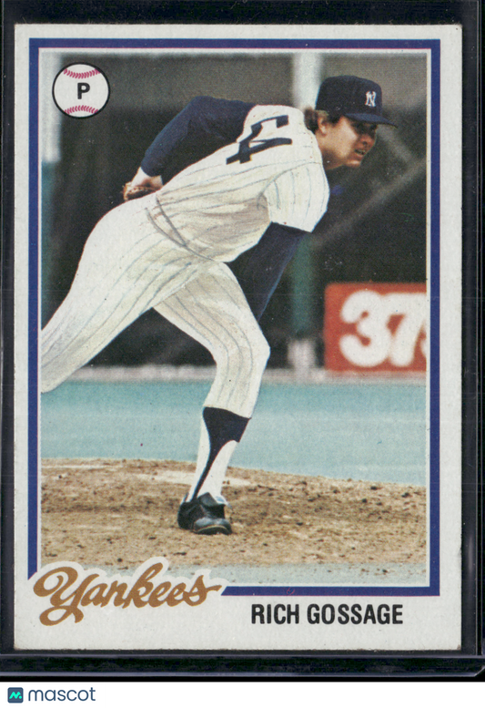 1978 Topps RICH GOSSAGE #70 Slight Edge Crush (EX)