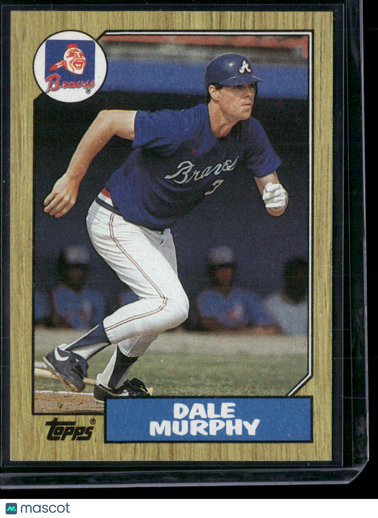 1987 Topps DALE MURPHY #490 Staining on back (EX)