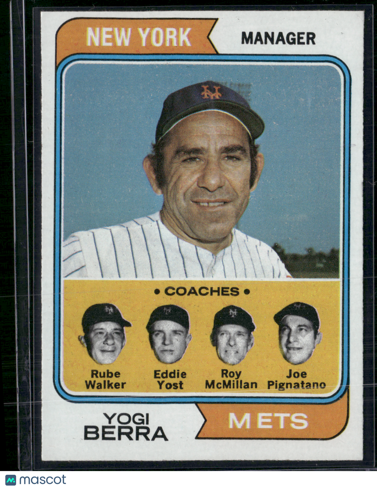 1974 Topps YOGI BERRA #179 Stain on back (EX)