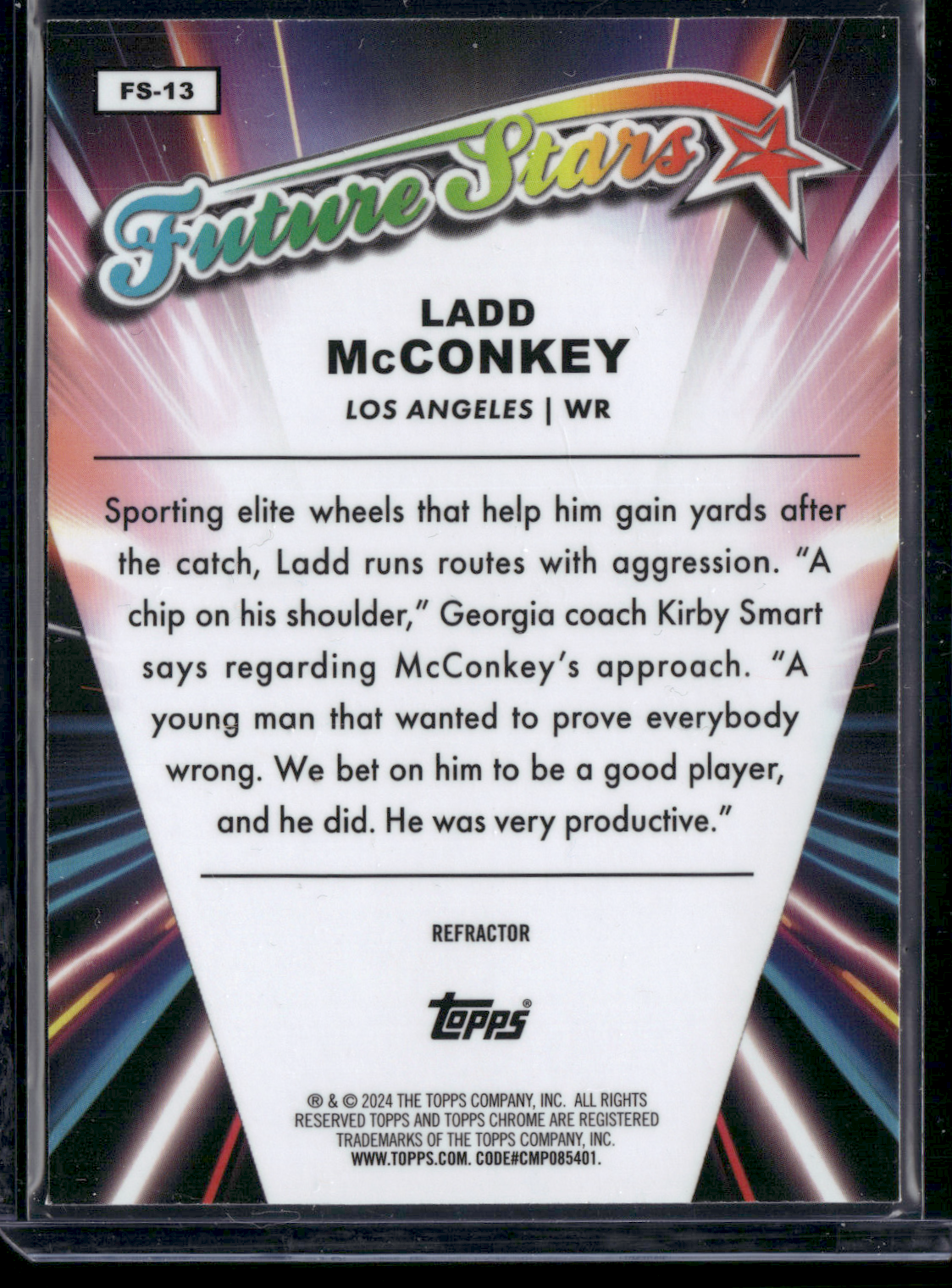 2024 Chrome LADD MCCONKEY #FS-13 Future Star Rookie RC (NM)