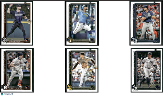 2025 Topps ROOKIES 6 ~ CARDLOT Trey Sweeney/Ben Rice (NM)