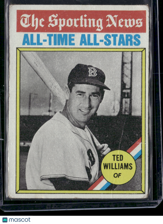1976 Topps TED WILLIAMS #347 All Time All Stars Wrinkle (Good)