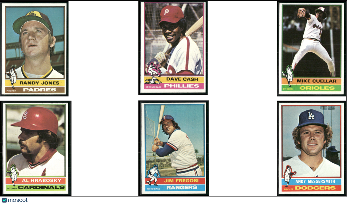 1976 Topps 6~CARDLOT Randy Jones/Andy Messersmith (EX)