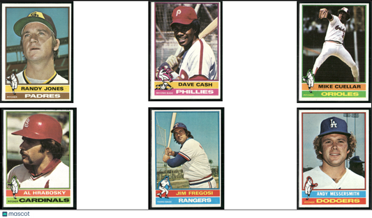 1976 Topps 6~CARDLOT Randy Jones/Andy Messersmith (EX)