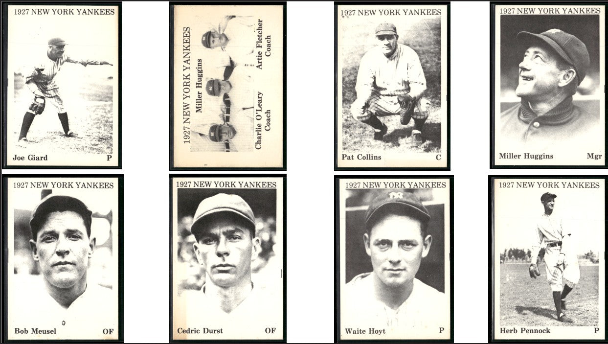 1975 1927 New York Yankees Near Complete Set 27/30 included Babe Ruth (Good-VG)