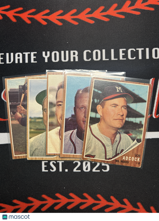 1962 Topps - 6 CARDLOT  (VG-VG/EX)