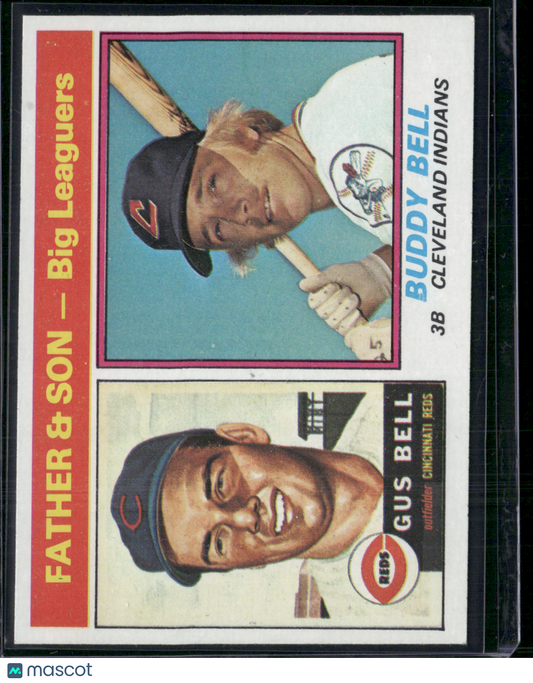 1976 Topps GUS BELL/BUDDY BELL #66 Father & Son - Big Leaguers (EX)