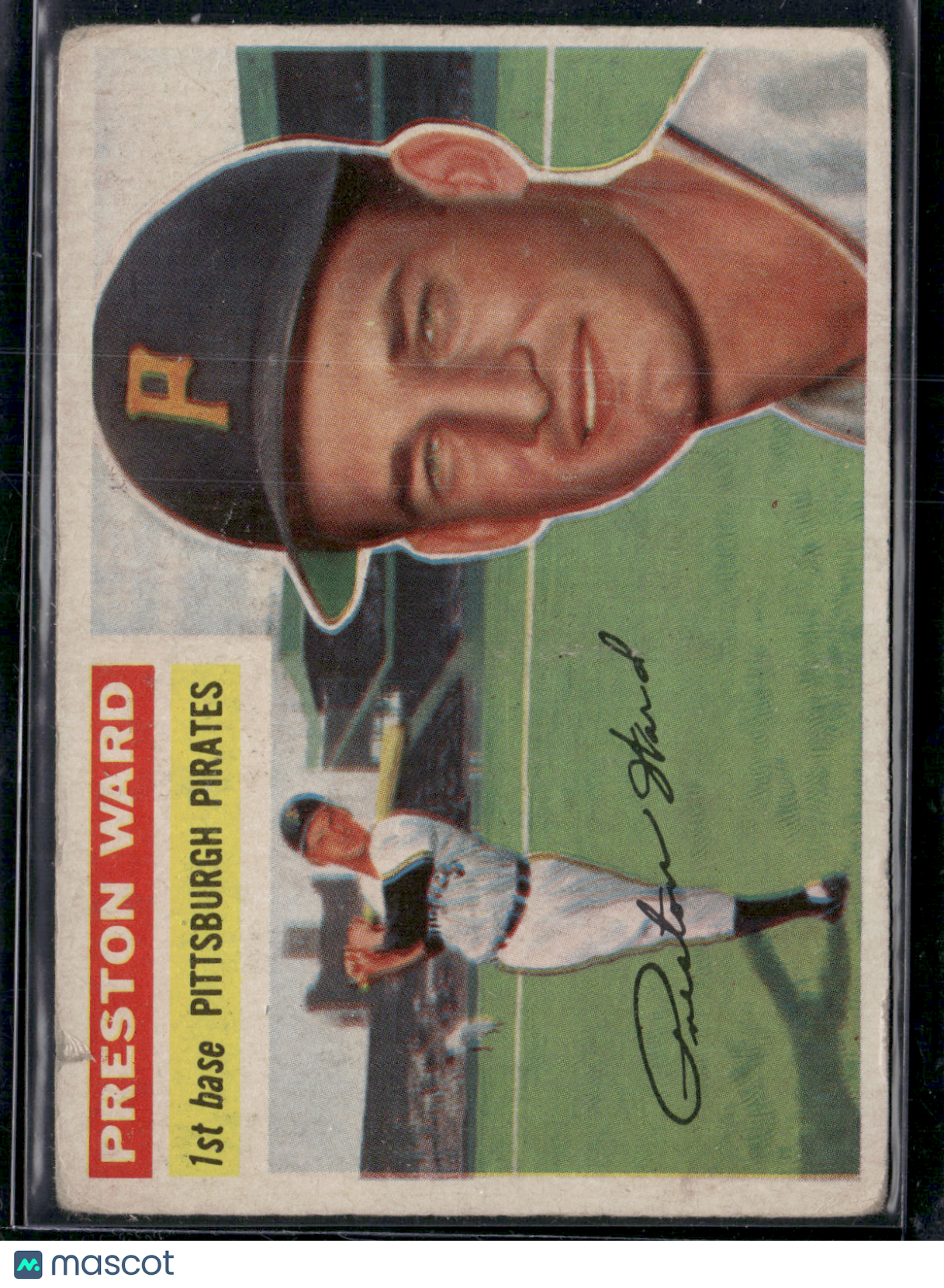 1956 Topps PRESTON WARD #328 Light Wrinkle