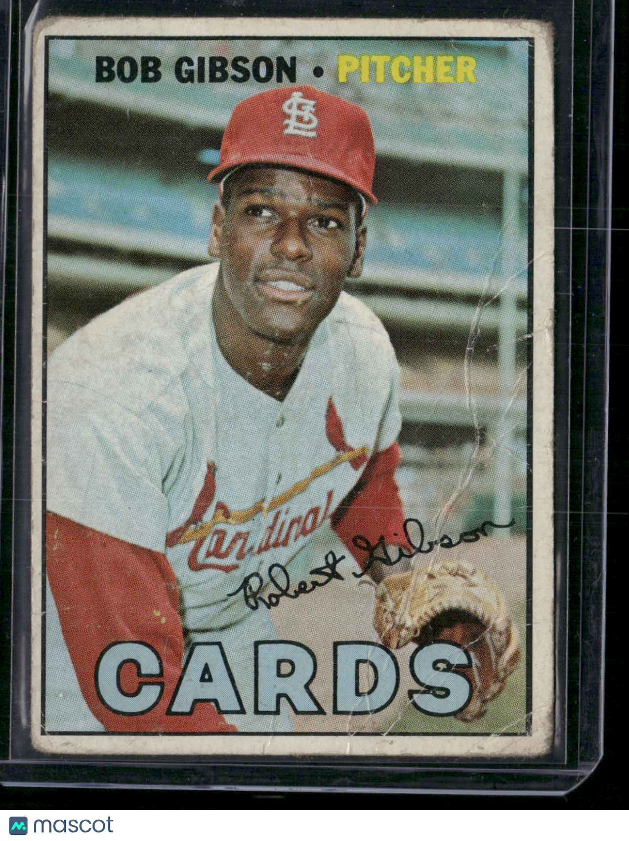 1967 Topps BOB GIBSON #210 Wrinkling (Good)