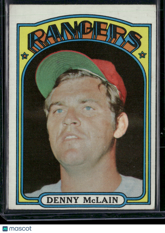 1972 Topps DENNY MCLAIN #210 Light Staining (VG)
