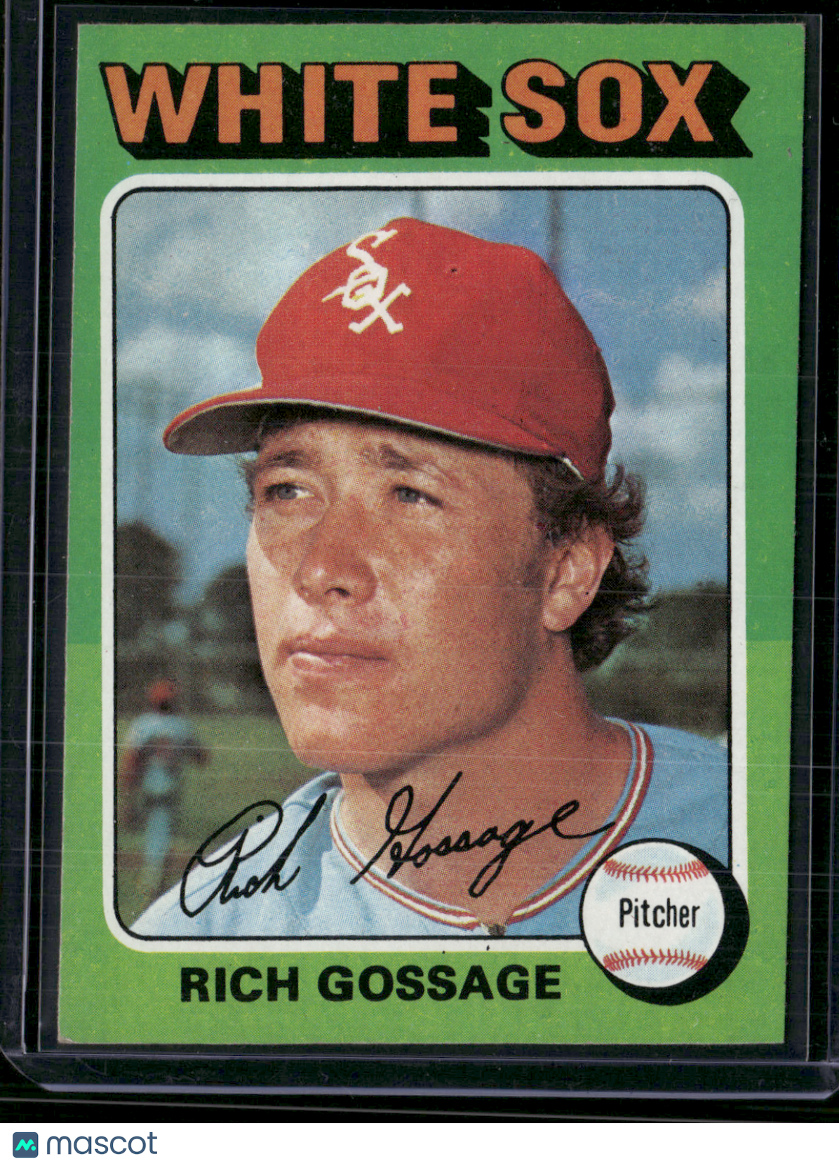 1975 Topps RICH GOSSAGE #554 Miscut (EX)