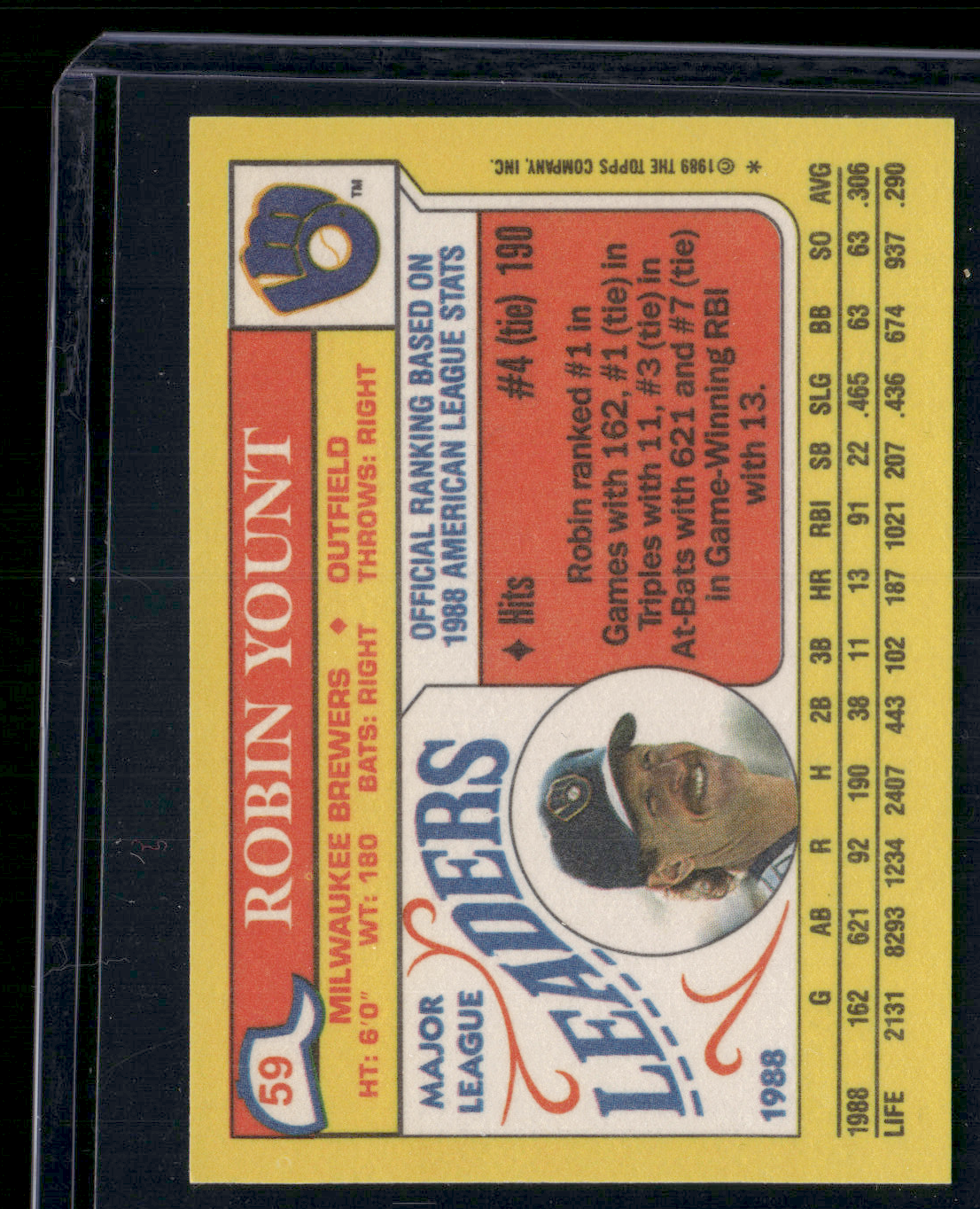 1989 Mini ROBIN YOUNT #59 (NM)