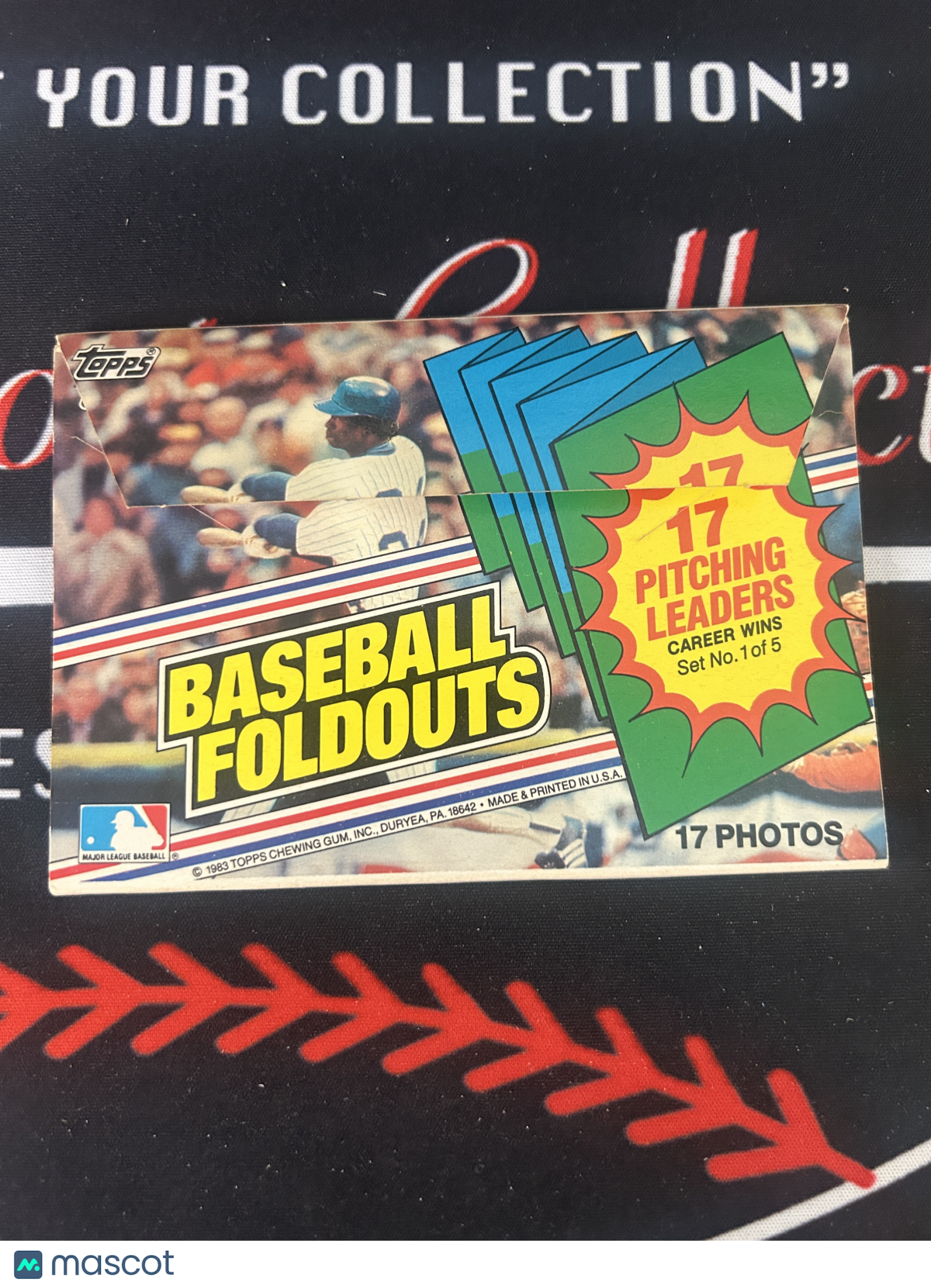 1983 Topps BASEBALL FOLDOUTS 17 Pitching Leaders Set 1 of 5 (EX)