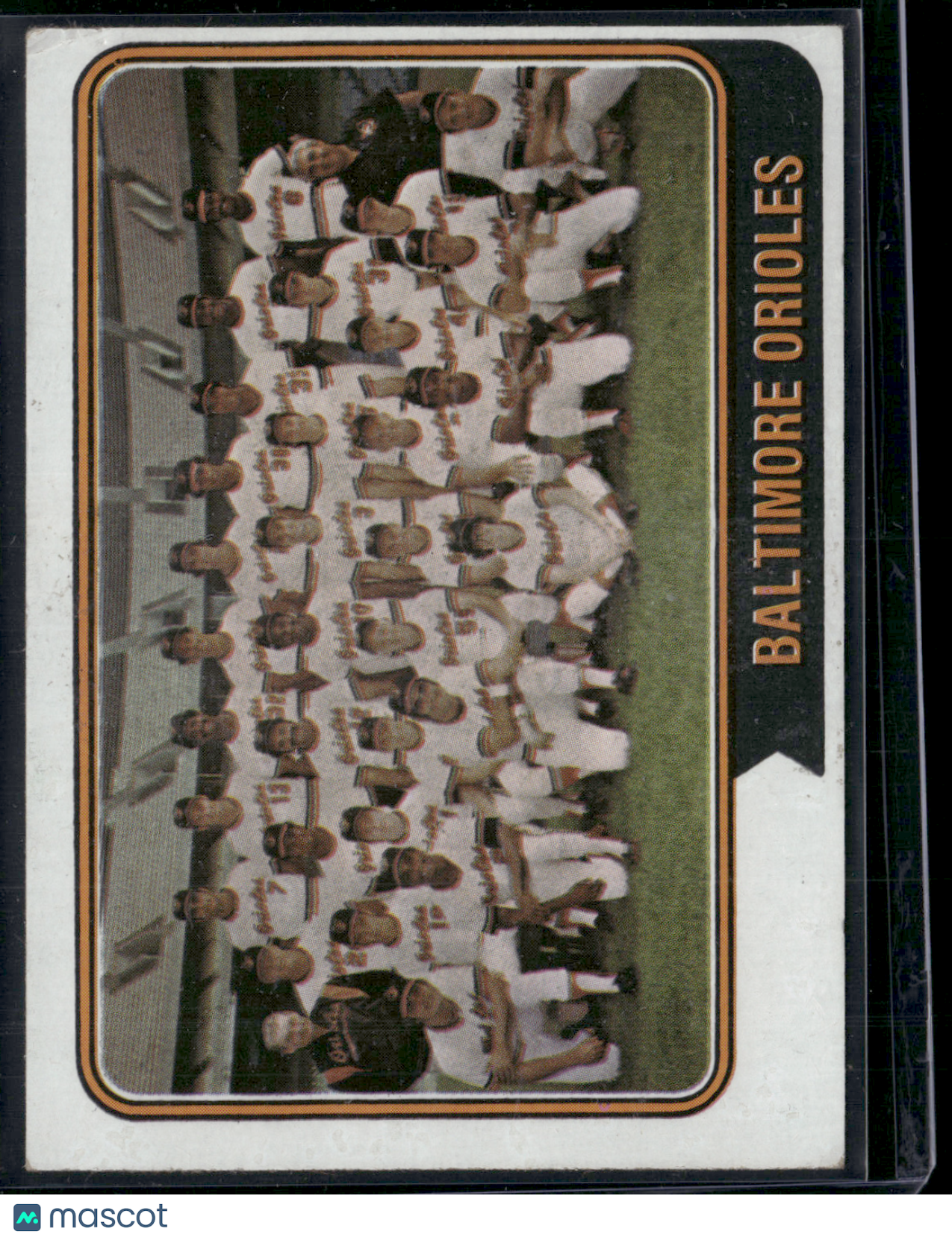 1974 Topps BALTIMORE ORIOLES #16 Wax stain (VG)