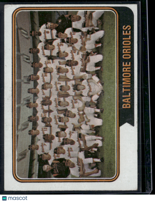 1974 Topps BALTIMORE ORIOLES #16 Wax stain (VG)