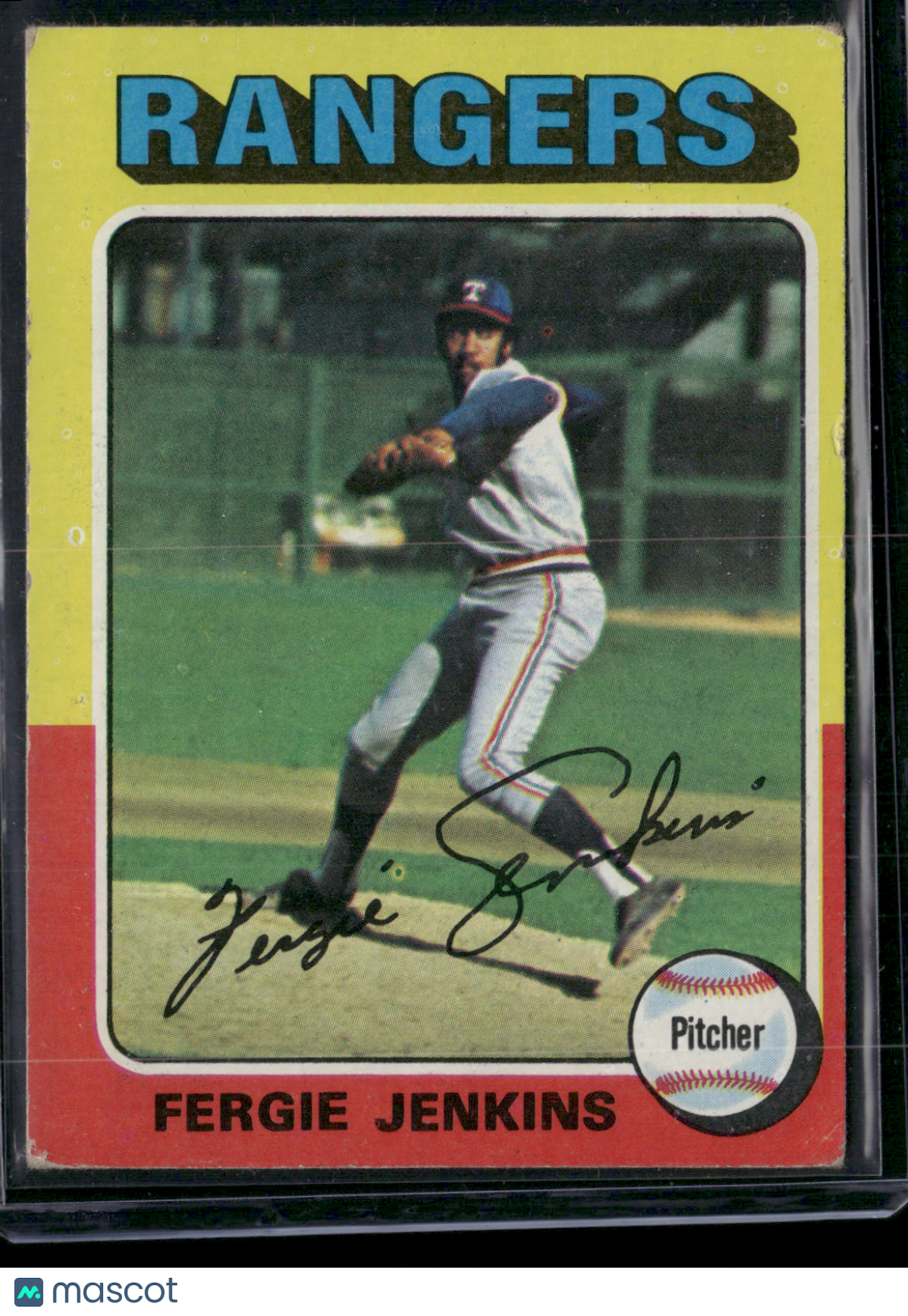 1975 Topps FERGIE JENKINS #60 Wax Stain (VG-VG/EX)