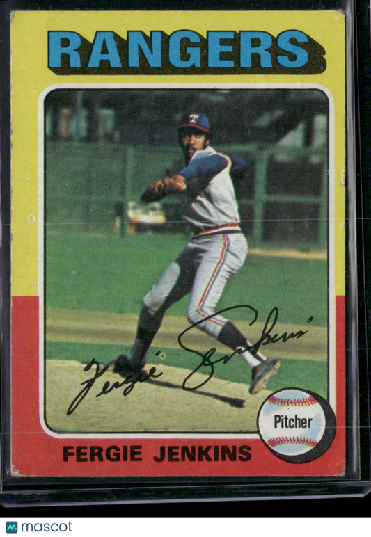 1975 Topps FERGIE JENKINS #60 Wax Stain (VG-VG/EX)