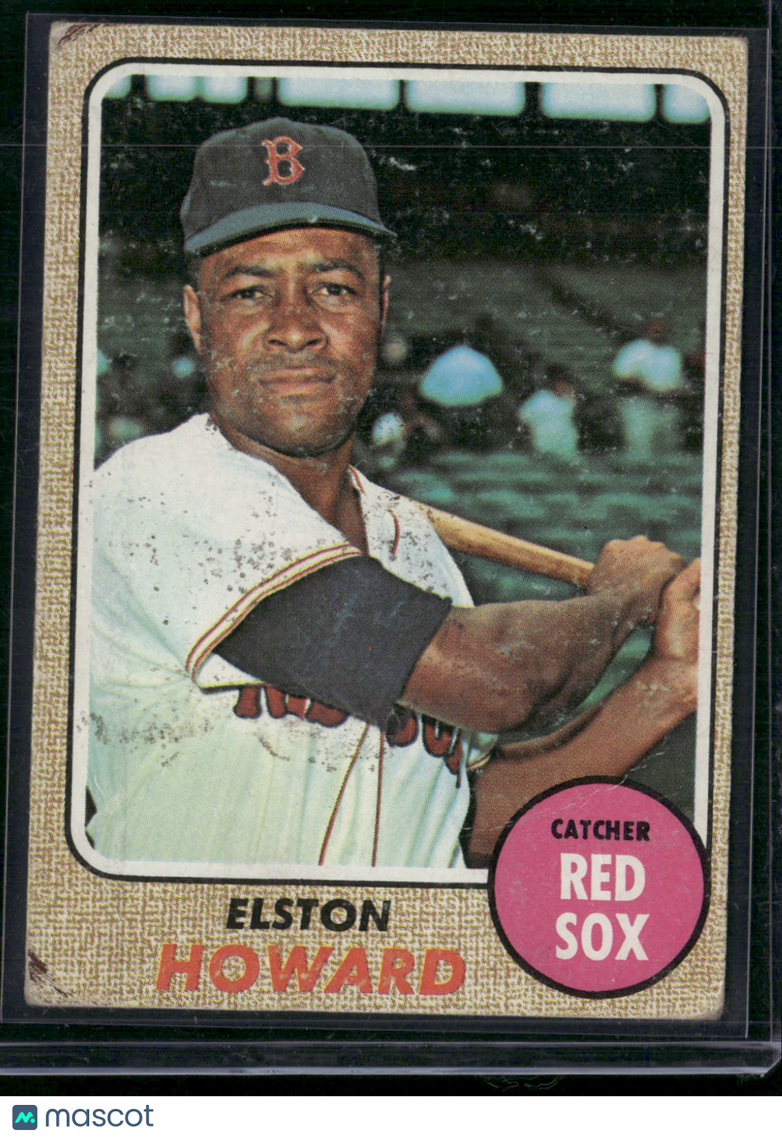 1968 Topps ELSTON HOWARD #167 Ink Marks Toning (VG)