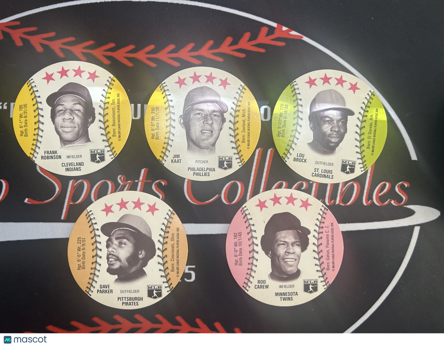 1976 Isaly's Discs 5 DISCS - ALL HOF (VG/VG-EX)