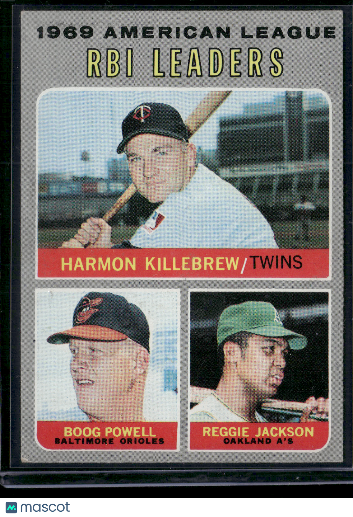 1970 Topps HARMON KILLEBREW/POWELL/JACKSON #64 1969 AL RBI Leaders (VG)