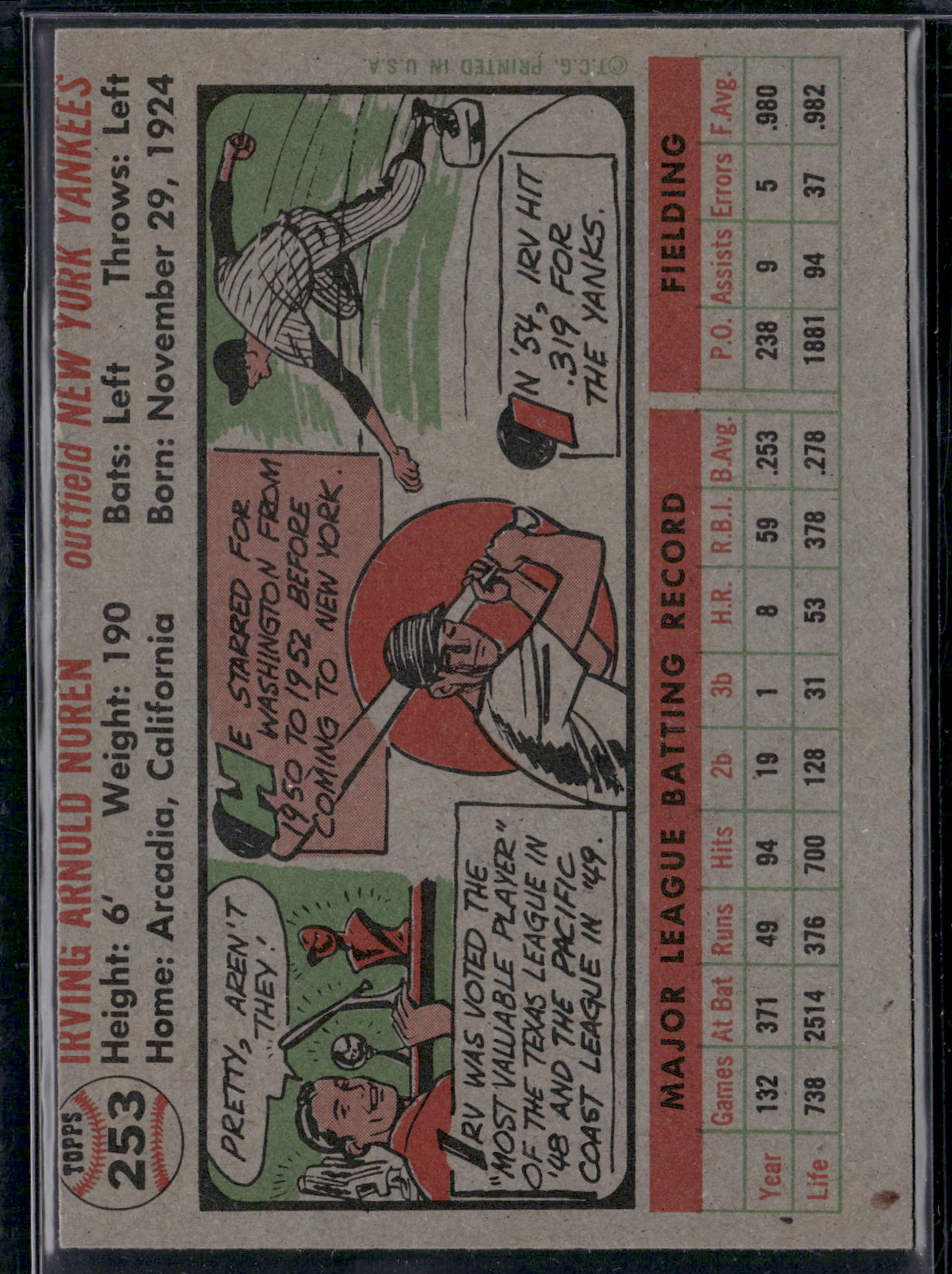 1956 Topps IRV NOREN #253