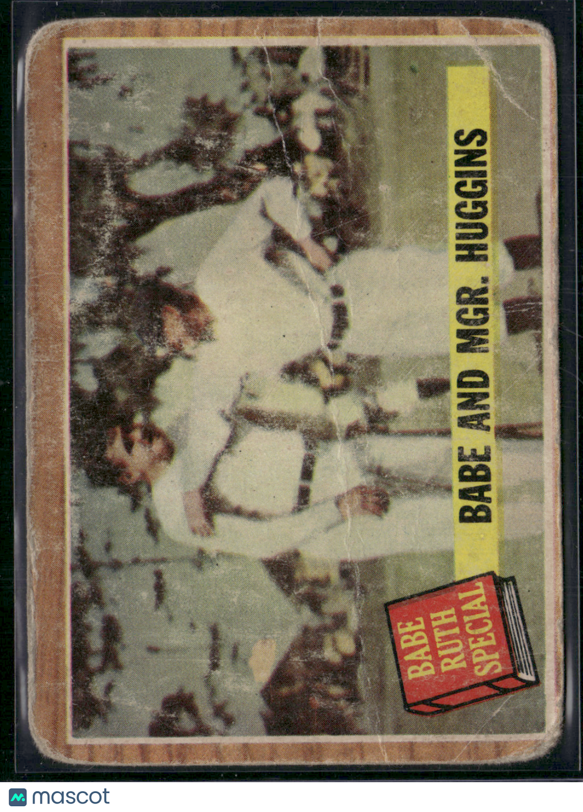 1962 Topps BABE RUTH #137 Babe And MGR Huggins Toning Wrinkles Crease (Good)