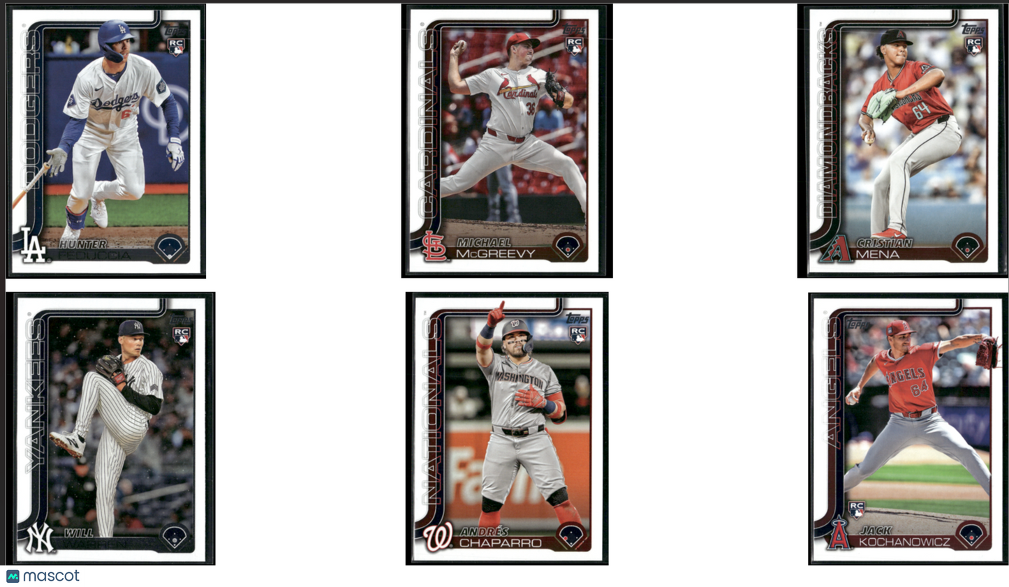 2025 Topps ROOKIES 6 ~ CARDLOT Hunter Feduccia/Jack Kochanowicz (NM)