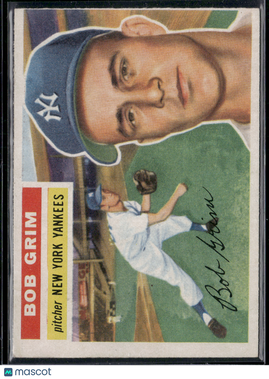 1956 Topps BOB GRIM #52 Surface Dimple