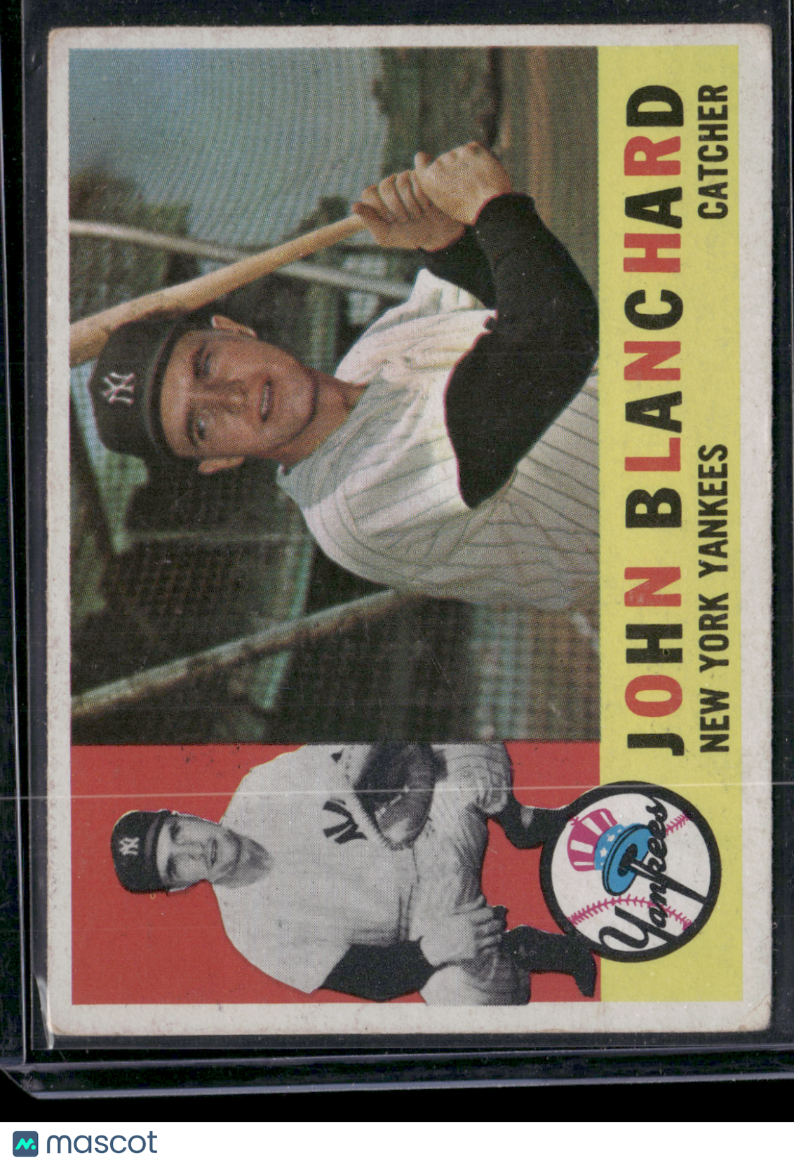 1960 Topps JOHN BLANCHARD #283 Light Scratch (VG)