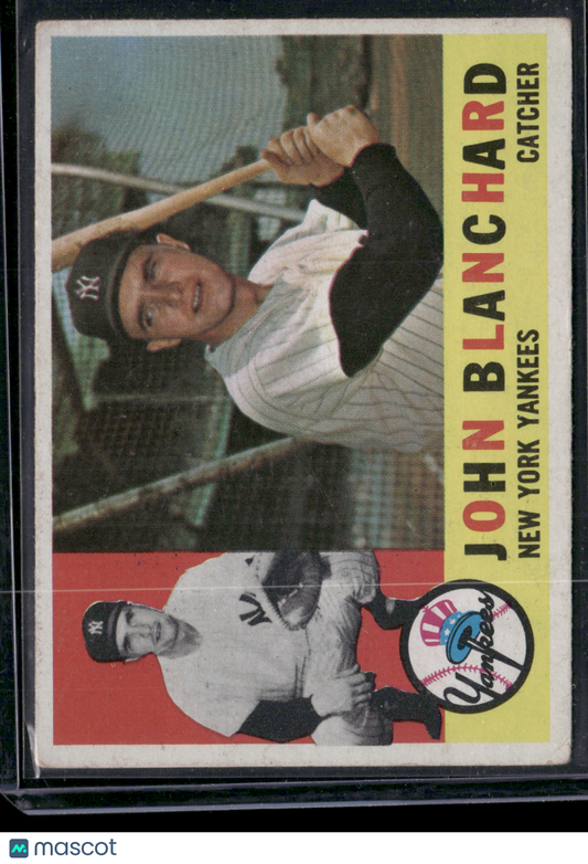 1960 Topps JOHN BLANCHARD #283 Light Scratch (VG)