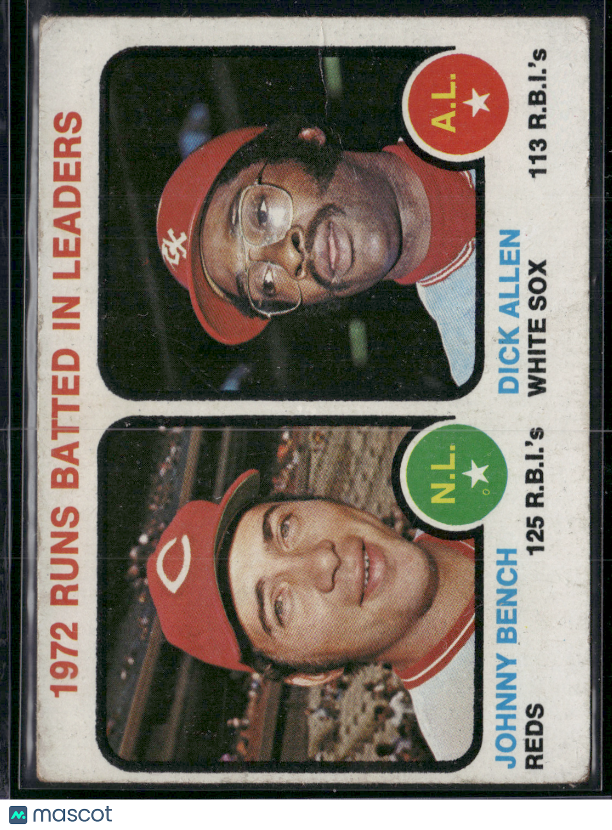 1973 Topps JOHNNY BENCH/DICK ALLEN #63 RBI Leaders