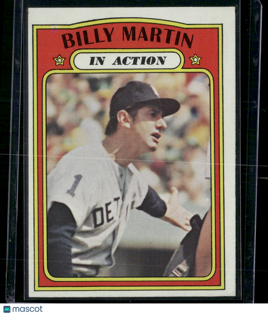 1972 Topps BILLY MARTIN #34 In Action