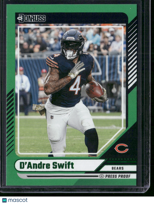 2024 Donruss Football D'ANDRE SWIFT #184 Green Press Proof