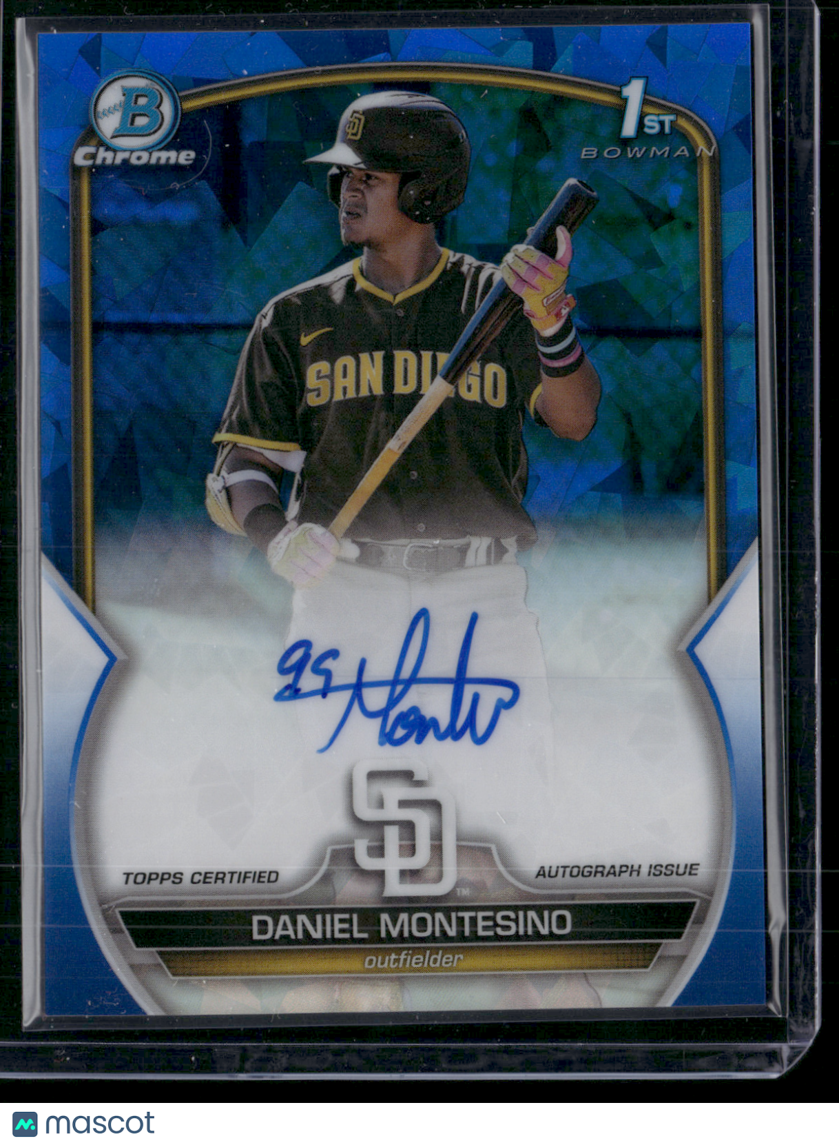 2023 Chrome DANIEL MONTESINO #BSPA-DM Blue Sapphire Auto 1st Bowman (NM)