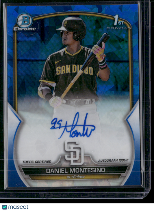 2023 Chrome DANIEL MONTESINO #BSPA-DM Blue Sapphire Auto 1st Bowman (NM)