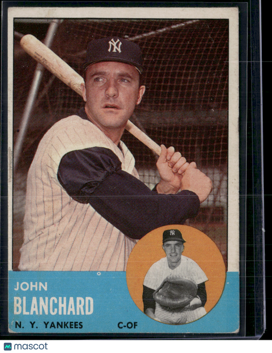 1963 Topps JOHN BLANCHARD #555 Surface Dimple (VG-VG/EX)