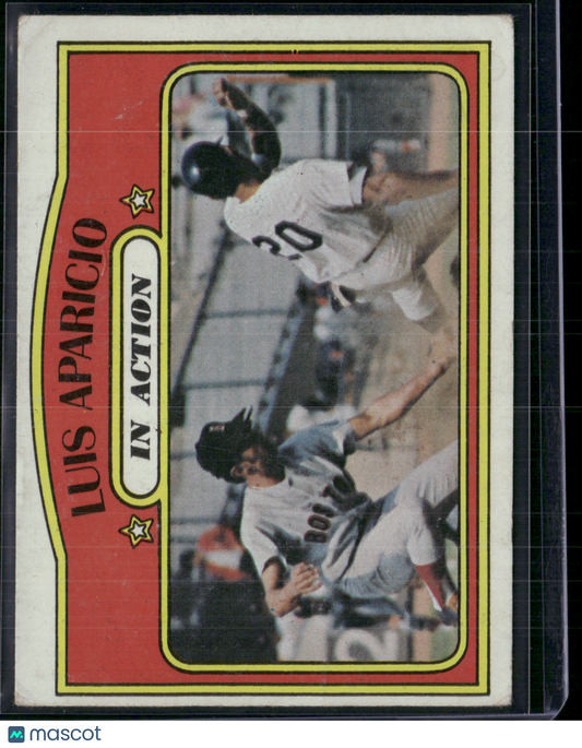 1972 Topps LUIS APARICIO #314 In Action Wrinkle on back (VG)