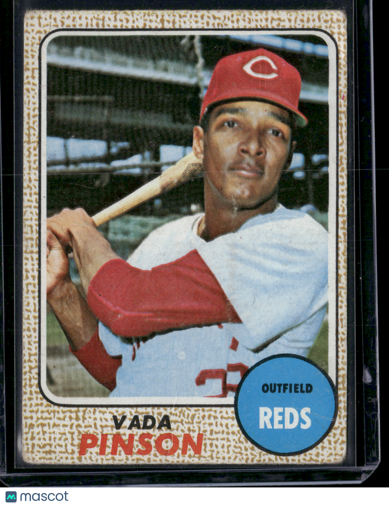 1968 Topps VADA PINSON #90 Surface dent Crease Wrinkles