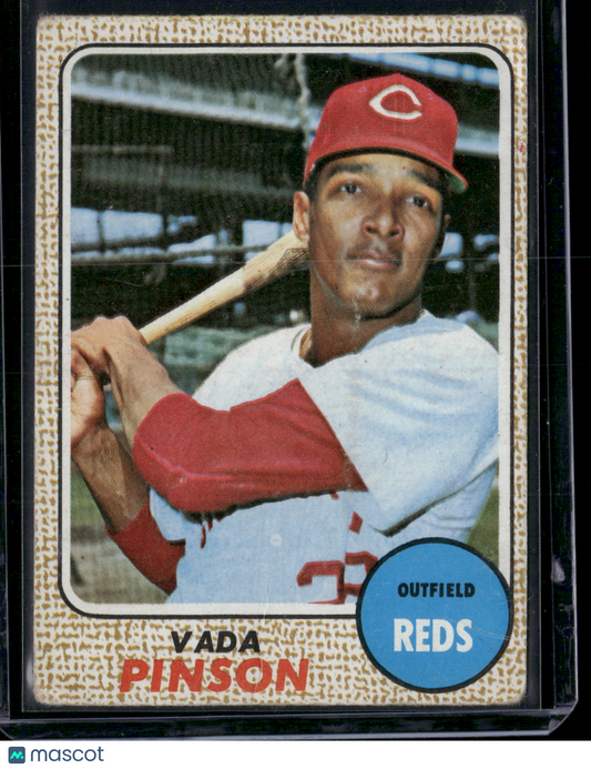 1968 Topps VADA PINSON #90 Surface dent Crease Wrinkles