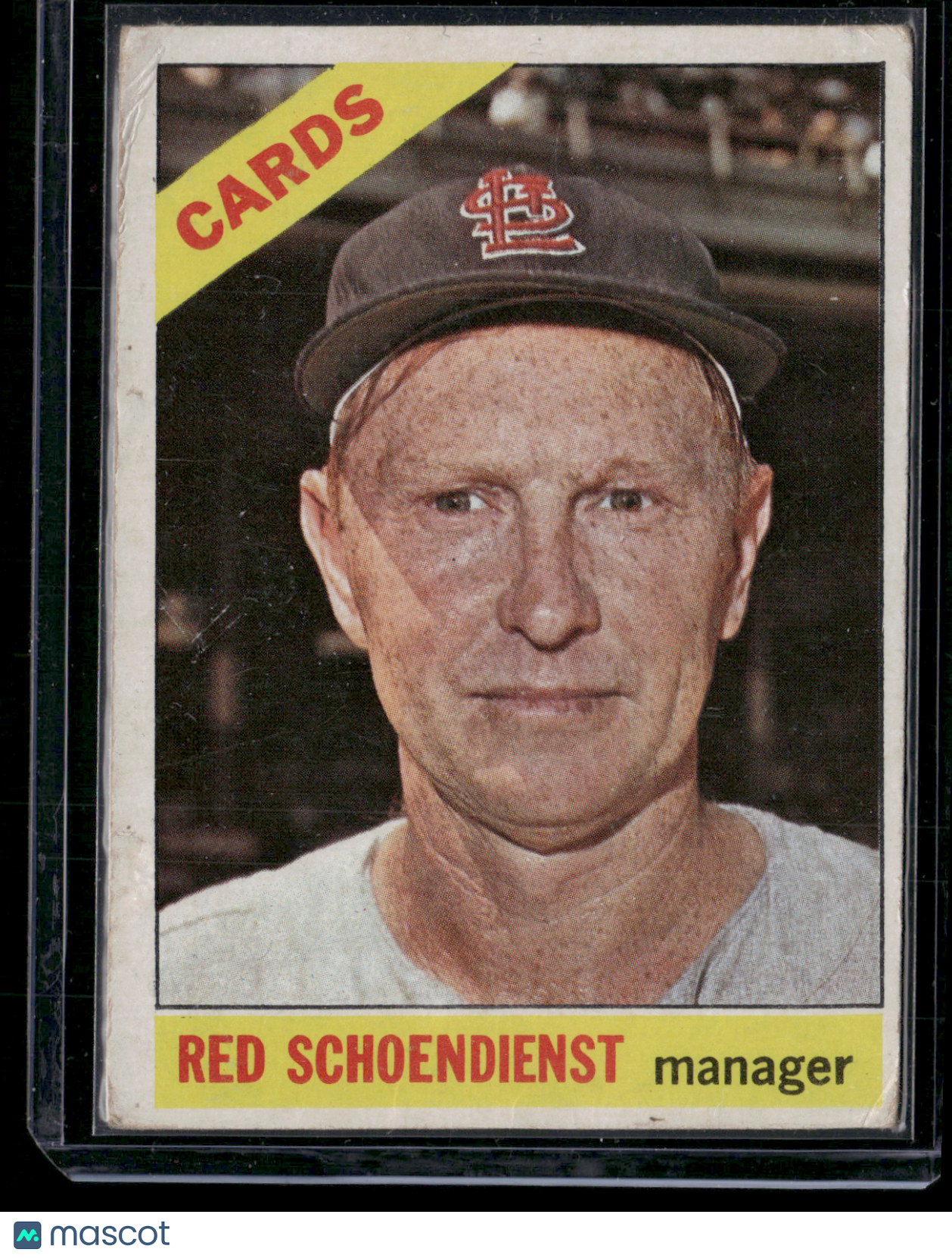 1966 Topps RED SCHOENDIENST #76 Wrinkling Scratching (Good)