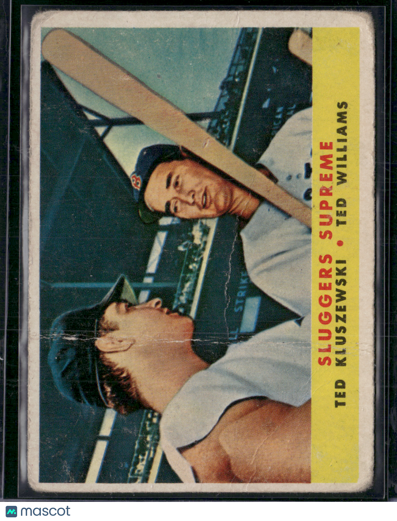 1958 Topps TED WILLIAMS/TED KLUSZEWSKI #321 Sluggers Supreme Wrinkles (Good)