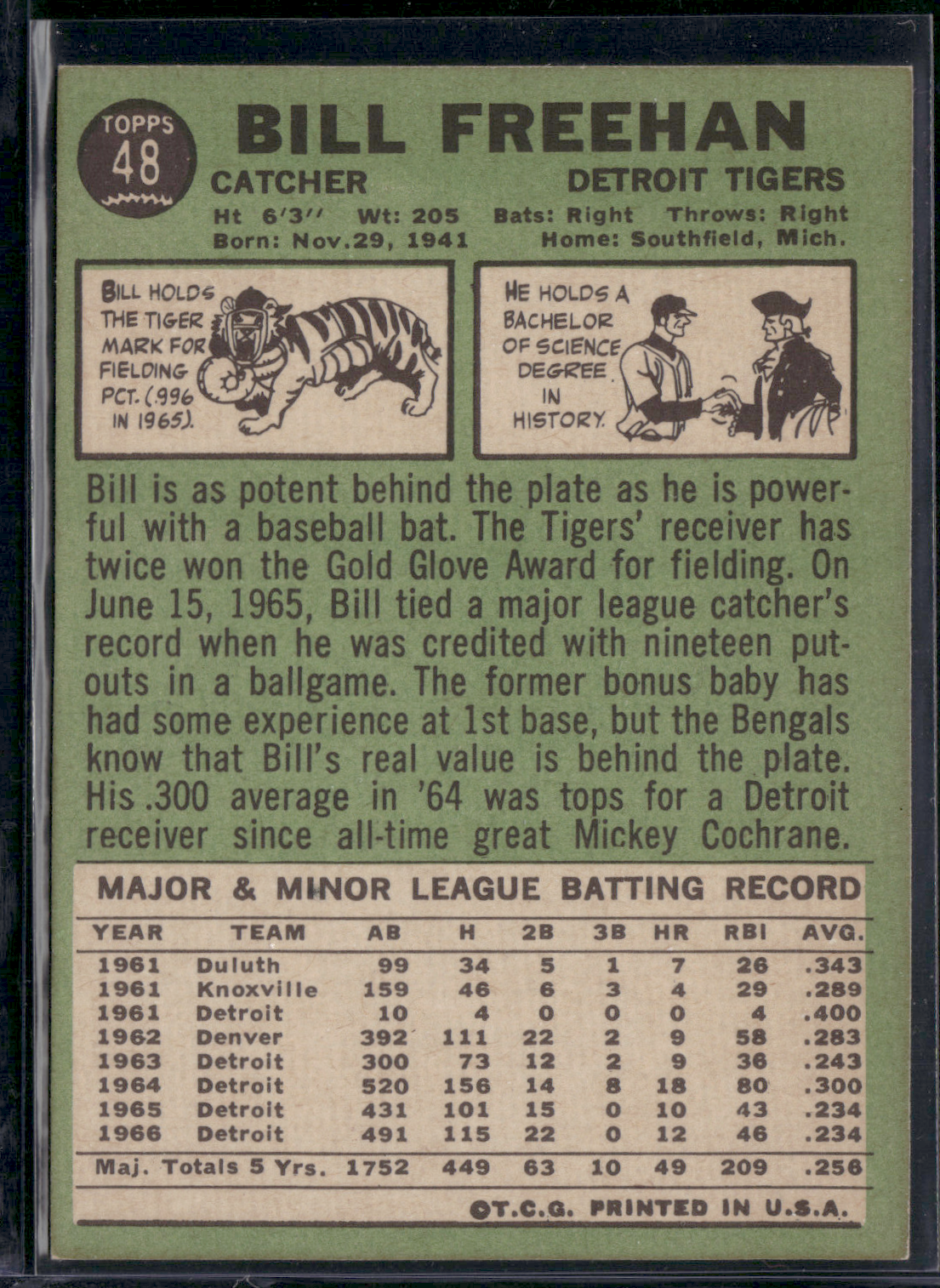 1967 Topps BILL FREEHAN #48
