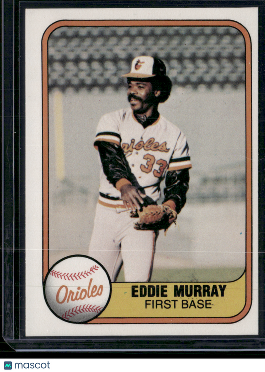 1981 Fleer EDDIE MURRAY #184 Print Snow (EX)