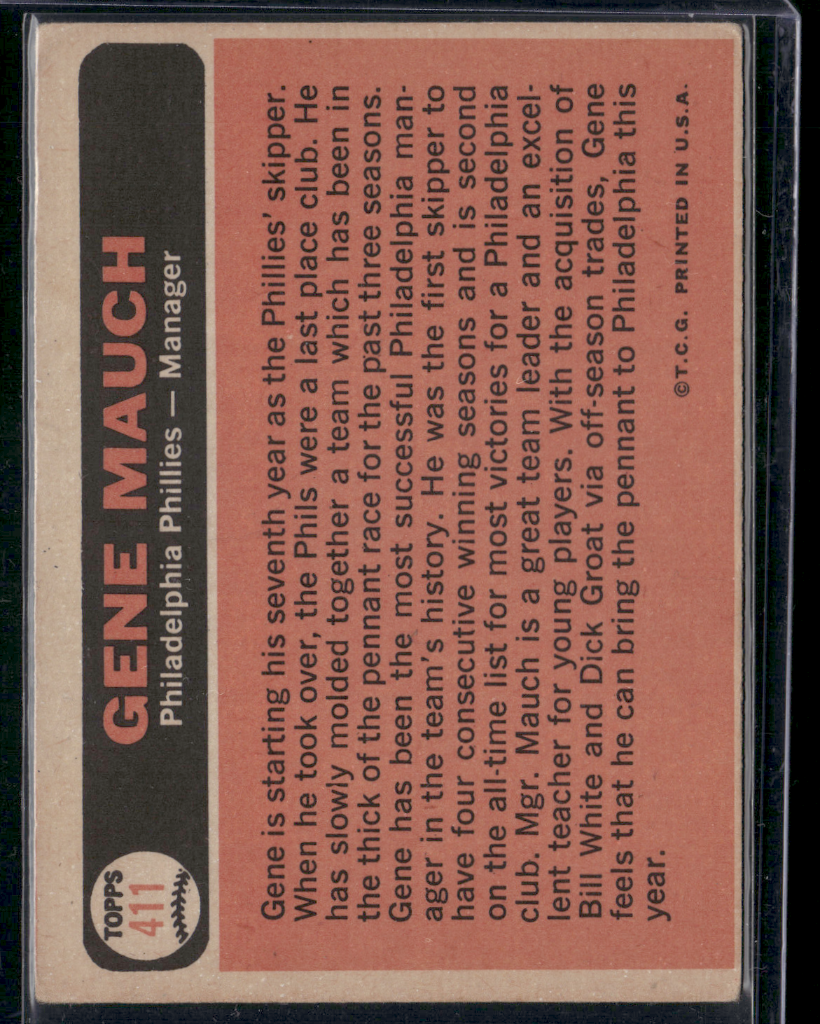 1966 Topps GENE MAUCH #411