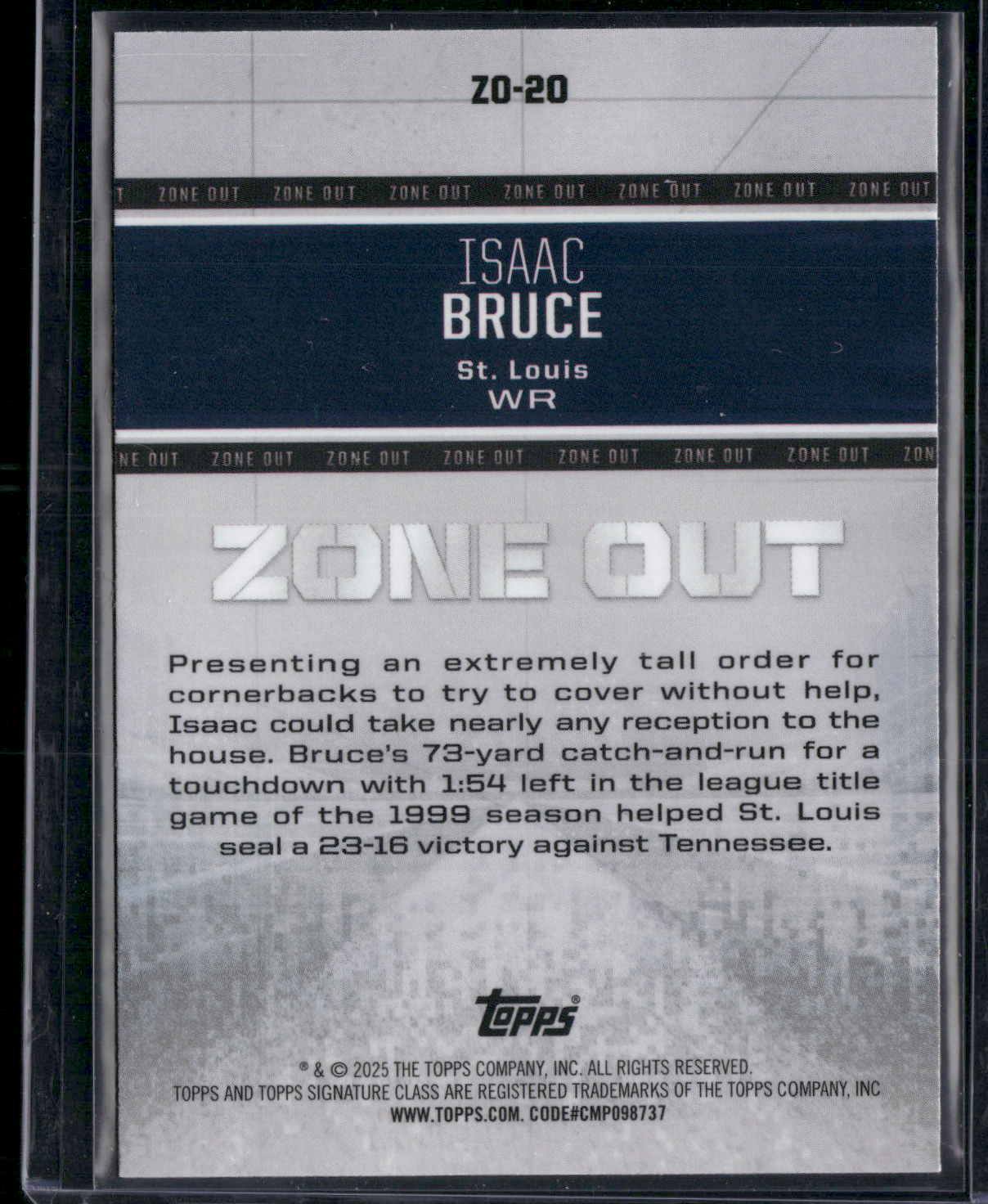 2024 Topps Signature Class ISAAC BRUCE #ZO-20 ZONE OUT