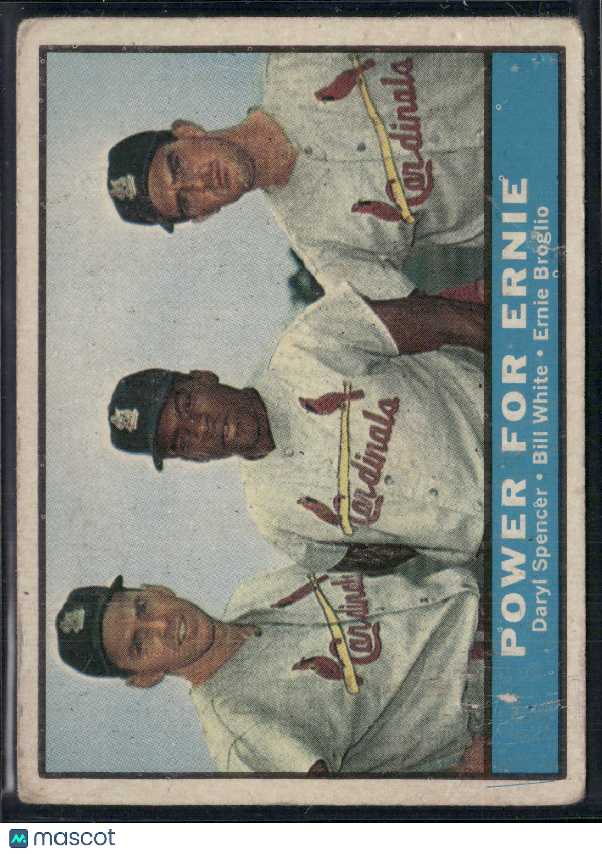 1961 Topps ERNIE BOGLIO/BILL WHITE/DARYL SPENCER #451 Power For Ernie (VG)