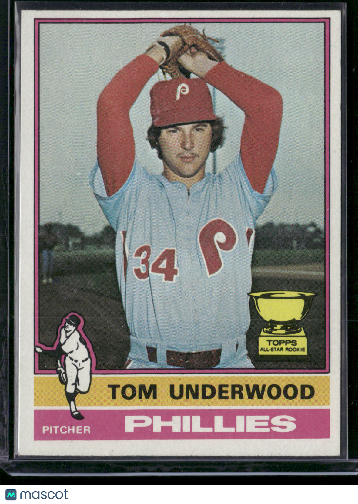 1976 Topps TOM UNDERWOOD #407 All Star Rookie Cup (VG-Staining on Front)