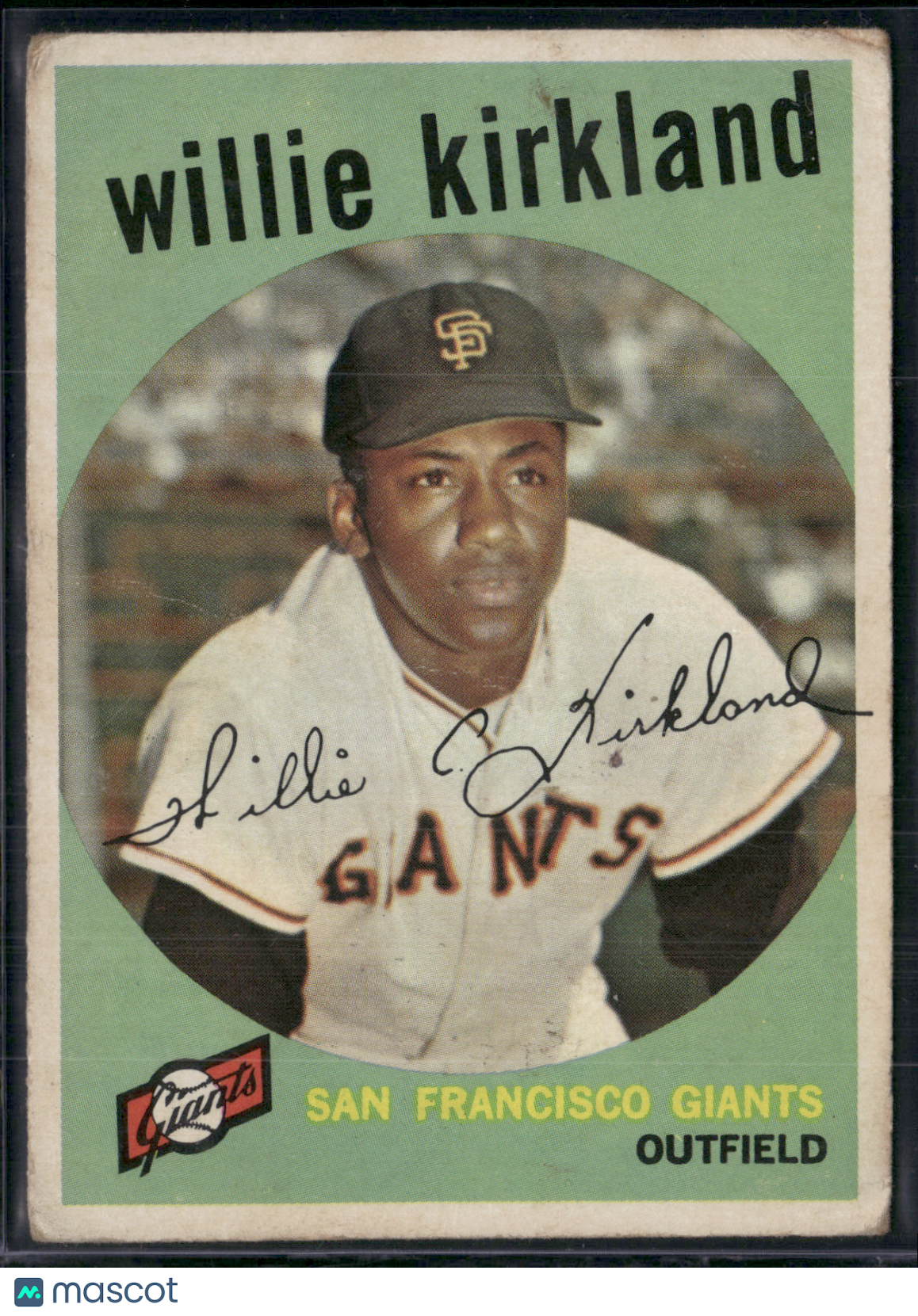 1959 Topps WILLIE KIRKLAND #484 Creases (Good)