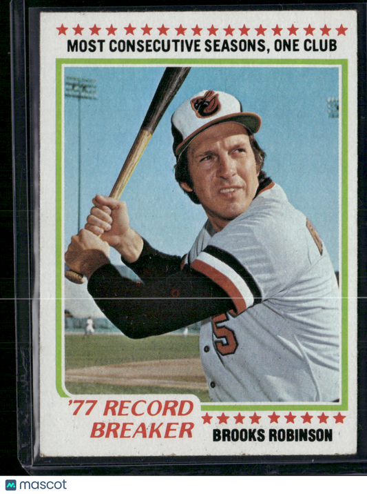 1978 Topps BROOKS ROBINSON #4 77 Record Breaker (EX)
