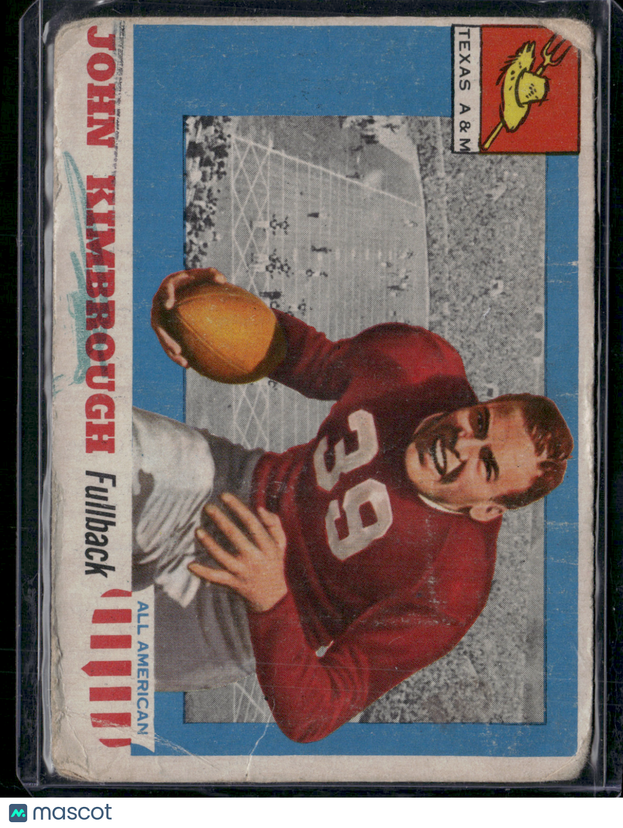 1956 Topps JOHN KIMMBROUGH #2 All American